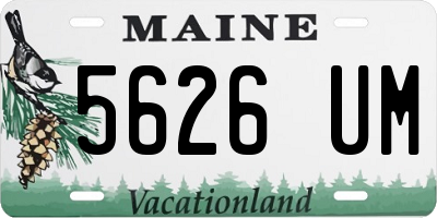 ME license plate 5626UM