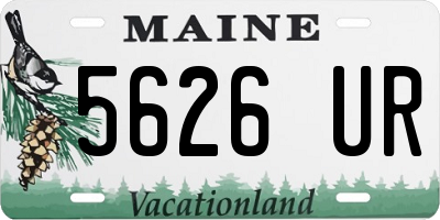 ME license plate 5626UR