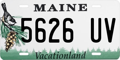 ME license plate 5626UV