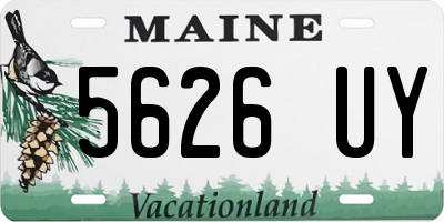 ME license plate 5626UY