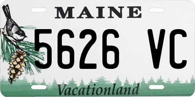 ME license plate 5626VC