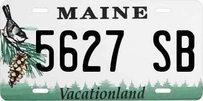 ME license plate 5627SB