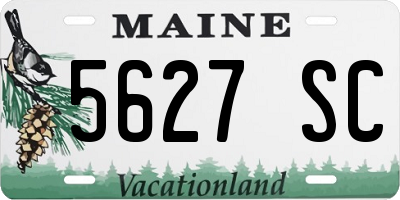 ME license plate 5627SC