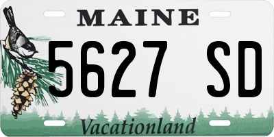 ME license plate 5627SD