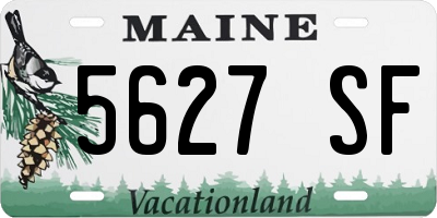 ME license plate 5627SF