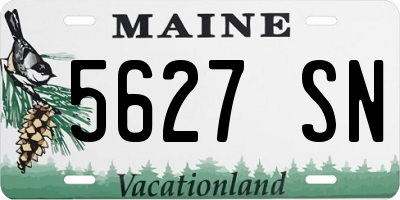 ME license plate 5627SN