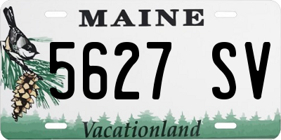 ME license plate 5627SV
