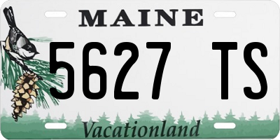 ME license plate 5627TS