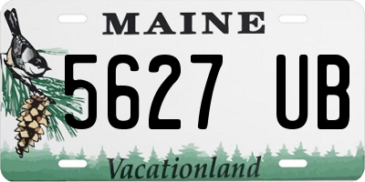 ME license plate 5627UB