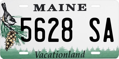 ME license plate 5628SA