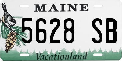 ME license plate 5628SB