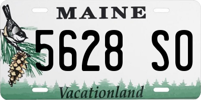 ME license plate 5628SO