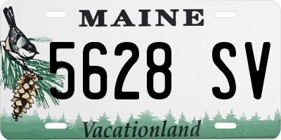 ME license plate 5628SV