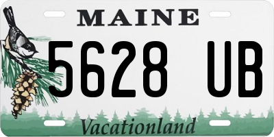 ME license plate 5628UB