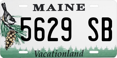 ME license plate 5629SB