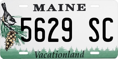 ME license plate 5629SC