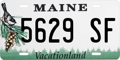 ME license plate 5629SF