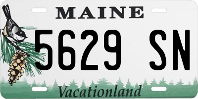 ME license plate 5629SN