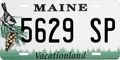 ME license plate 5629SP