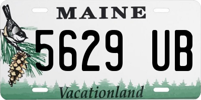 ME license plate 5629UB