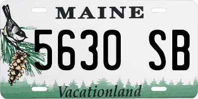 ME license plate 5630SB