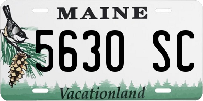 ME license plate 5630SC