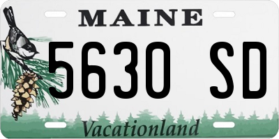 ME license plate 5630SD