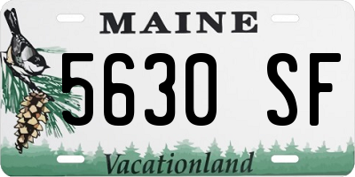 ME license plate 5630SF