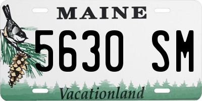 ME license plate 5630SM
