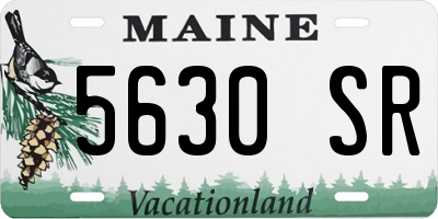 ME license plate 5630SR