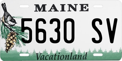 ME license plate 5630SV