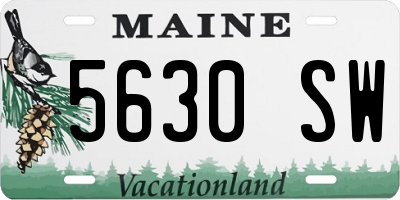 ME license plate 5630SW
