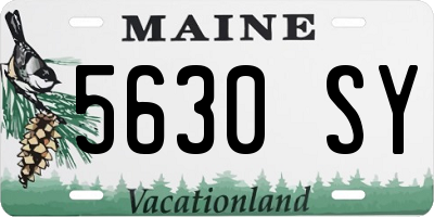 ME license plate 5630SY