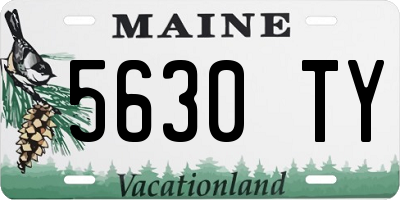 ME license plate 5630TY