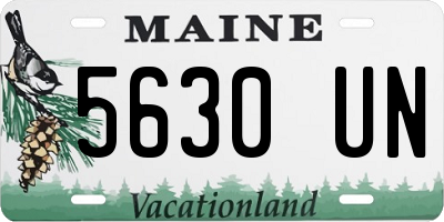 ME license plate 5630UN