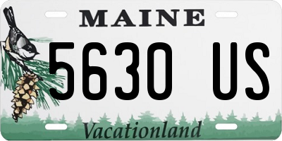 ME license plate 5630US