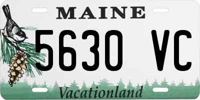 ME license plate 5630VC
