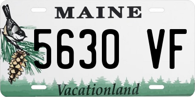 ME license plate 5630VF