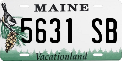 ME license plate 5631SB