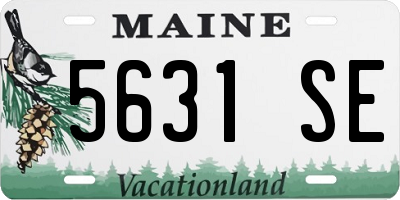 ME license plate 5631SE