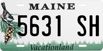 ME license plate 5631SH