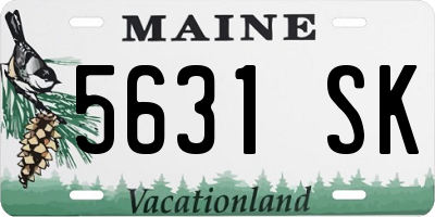ME license plate 5631SK