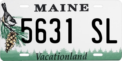 ME license plate 5631SL
