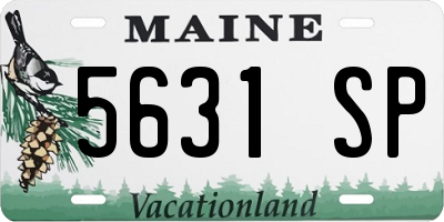 ME license plate 5631SP
