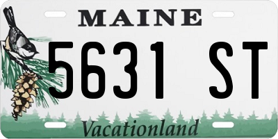 ME license plate 5631ST