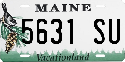 ME license plate 5631SU