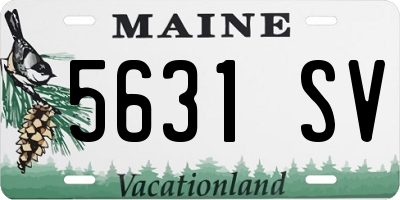 ME license plate 5631SV