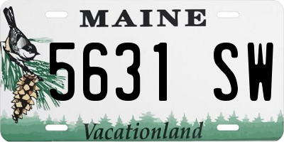 ME license plate 5631SW