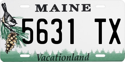 ME license plate 5631TX