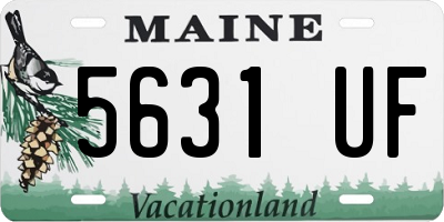 ME license plate 5631UF